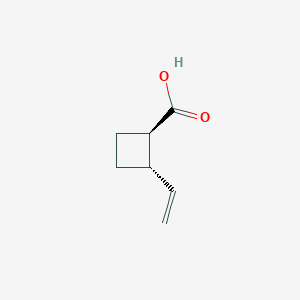 molecular formula C7H10O2 B13553246 rac-(1R,2S)-2-ethenylcyclobutane-1-carboxylic acid, trans CAS No. 79091-89-7