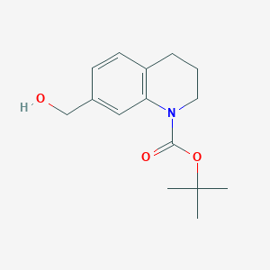 molecular formula C15H21NO3 B13553300 Tert-butyl 7-(hydroxymethyl)-3,4-dihydro-2H-quinoline-1-carboxylate 