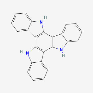 molecular formula C24H15N3 B1355334 9,18,27-triazaheptacyclo[18.7.0.02,10.03,8.011,19.012,17.021,26]heptacosa-1(20),2(10),3,5,7,11(19),12,14,16,21,23,25-dodecaene CAS No. 109005-10-9
