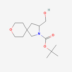 molecular formula C14H25NO4 B13553347 Tert-butyl 3-(hydroxymethyl)-8-oxa-2-azaspiro[4.5]decane-2-carboxylate 