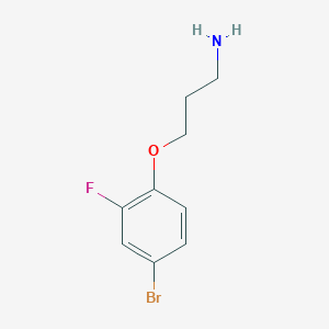 molecular formula C9H11BrFNO B13553366 3-(4-Bromo-2-fluorophenoxy)propan-1-amine 