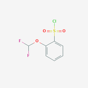 molecular formula C7H5ClF2O3S B1355339 2-(二氟甲氧基)苯-1-磺酰氯 CAS No. 77798-10-8