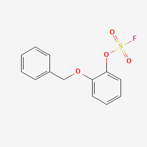 molecular formula C13H11FO4S B13553393 2-(Benzyloxy)phenyl fluoranesulfonate 