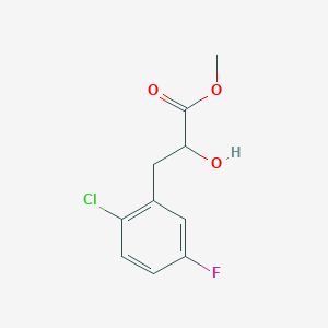 molecular formula C10H10ClFO3 B13553402 Methyl 3-(2-chloro-5-fluorophenyl)-2-hydroxypropanoate 