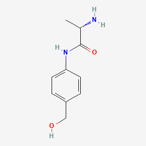 molecular formula C10H14N2O2 B13553405 (S)-2-amino-N-(4-(hydroxymethyl)phenyl)propanamide 
