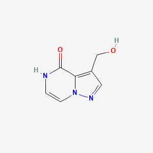 molecular formula C7H7N3O2 B13553410 3-(hydroxymethyl)-4H,5H-pyrazolo[1,5-a]pyrazin-4-one 
