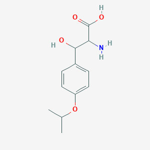 molecular formula C12H17NO4 B13553415 2-Amino-3-hydroxy-3-(4-isopropoxyphenyl)propanoic acid 