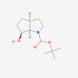 molecular formula C12H21NO3 B13553421 rac-tert-butyl(3aR,6R,6aS)-6-hydroxy-octahydrocyclopenta[b]pyrrole-1-carboxylate 