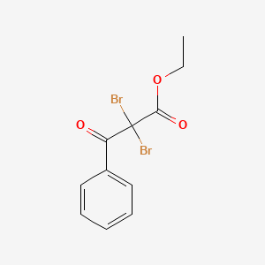 molecular formula C11H10Br2O3 B1355344 2,2-Dibromo-3-oxo-3-phenyl-propionic acid ethyl ester 