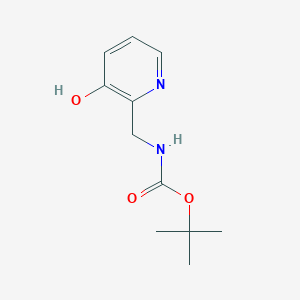 molecular formula C11H16N2O3 B13553441 tert-butyl N-[(3-hydroxypyridin-2-yl)methyl]carbamate CAS No. 574705-03-6