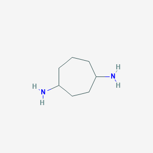 molecular formula C7H16N2 B13553544 Cycloheptane-1,4-diamine 