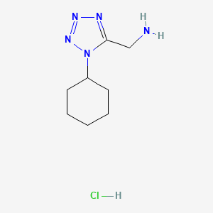 [(1-Cyclohexyl-1H-tetrazol-5-yl)methyl]amine hydrochloride