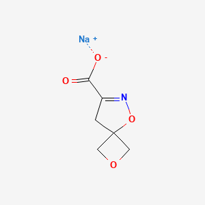molecular formula C6H6NNaO4 B13553617 Sodium 2,5-dioxa-6-azaspiro[3.4]oct-6-ene-7-carboxylate 