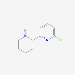 molecular formula C10H13ClN2 B13553650 2-Chloro-6-(piperidin-2-yl)pyridine 