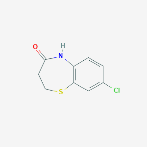 B1355366 1,5-Benzothiazepin-4(5H)-one, 8-chloro-2,3-dihydro- CAS No. 110766-84-2