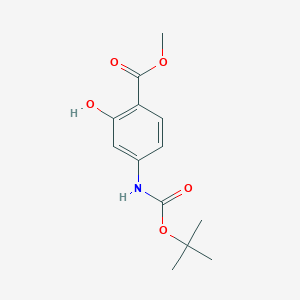 molecular formula C13H17NO5 B13553669 Methyl 4-[(tert-butoxycarbonyl)amino]-2-hydroxybenzoate 