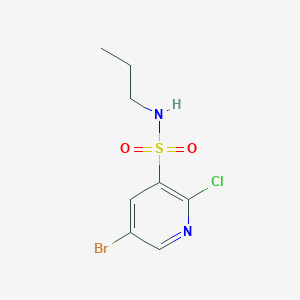 molecular formula C8H10BrClN2O2S B13553671 5-bromo-2-chloro-N-propylpyridine-3-sulfonamide 
