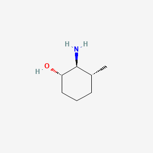 molecular formula C7H15NO B13553694 rac-(1R,2R,3S)-2-amino-3-methylcyclohexan-1-ol 