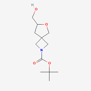 molecular formula C12H21NO4 B13553706 Tert-butyl 7-(hydroxymethyl)-6-oxa-2-azaspiro[3.4]octane-2-carboxylate 