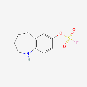 molecular formula C10H12FNO3S B13553728 2,3,4,5-tetrahydro-1H-1-benzazepin-7-ylsulfurofluoridate 