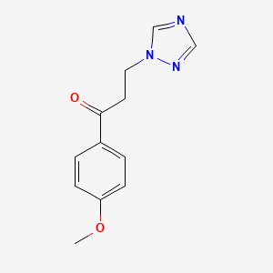 molecular formula C12H13N3O2 B1355373 1-(4-methoxyphenyl)-3-(1H-1,2,4-triazol-1-yl)propan-1-one CAS No. 108664-74-0