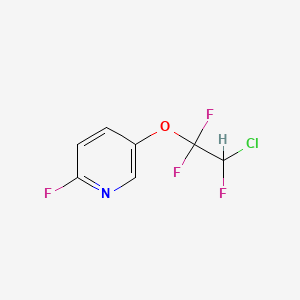 molecular formula C7H4ClF4NO B13553770 5-(2-Chloro-1,1,2-trifluoroethoxy)-2-fluoropyridine CAS No. 130318-81-9