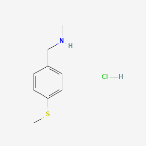molecular formula C9H14ClNS B13553801 Methyl({[4-(methylsulfanyl)phenyl]methyl})aminehydrochloride 