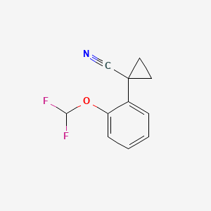 molecular formula C11H9F2NO B13553865 1-(2-(Difluoromethoxy)phenyl)cyclopropane-1-carbonitrile 