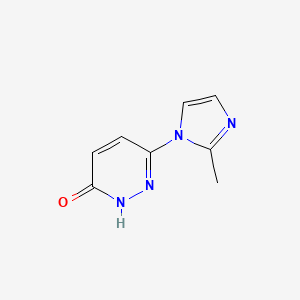 molecular formula C8H8N4O B1355387 6-(2-methyl-1H-imidazol-1-yl)-3(2H)-pyridazinone 