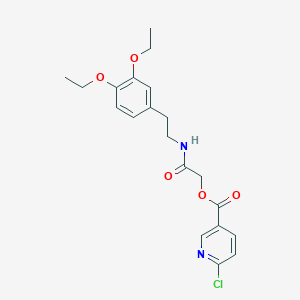 molecular formula C20H23ClN2O5 B13553893 {[2-(3,4-Diethoxyphenyl)ethyl]carbamoyl}methyl 6-chloropyridine-3-carboxylate 