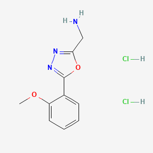 molecular formula C10H13Cl2N3O2 B13553924 1-[5-(2-Methoxyphenyl)-1,3,4-oxadiazol-2-yl]methanaminedihydrochloride 
