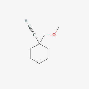 molecular formula C10H16O B13554001 1-Ethynyl-1-(methoxymethyl)cyclohexane CAS No. 2825012-24-4
