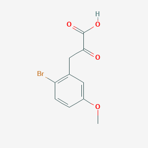 molecular formula C10H9BrO4 B13554024 3-(2-Bromo-5-methoxyphenyl)-2-oxopropanoic acid 