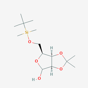 molecular formula C14H28O5Si B1355409 5-O-tert-Butyldimethylsilyl-2,3-O-isopropylidene-L-lyxofuranose 