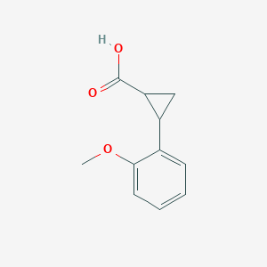 molecular formula C11H12O3 B1355413 2-(2-Methoxyphenyl)cyclopropane-1-carboxylic acid CAS No. 92016-93-8