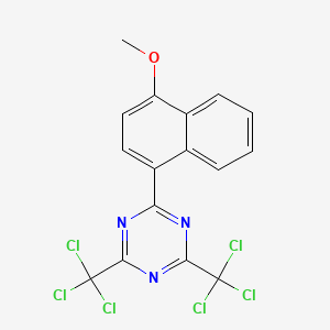 molecular formula C16H9Cl6N3O B1355414 2-(4-Methoxynaphthalen-1-yl)-4,6-bis(trichloromethyl)-1,3,5-triazine CAS No. 69432-40-2