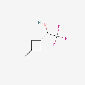 molecular formula C7H9F3O B13554173 2,2,2-Trifluoro-1-(3-methylidenecyclobutyl)ethan-1-ol 