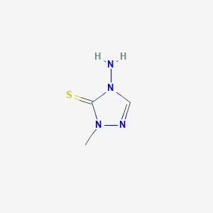 molecular formula C3H6N4S B13554320 4-amino-1-methyl-4,5-dihydro-1H-1,2,4-triazole-5-thione 