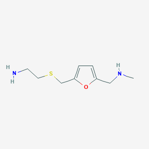molecular formula C9H16N2OS B135545 5-[[(2-Aminoethyl)thio]methyl]-N-methyl-2-furanmethanamine CAS No. 66356-54-5
