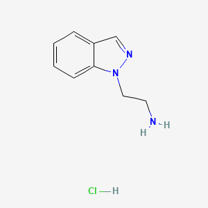 molecular formula C9H12ClN3 B13554519 2-(1H-indazol-1-yl)ethan-1-aminehydrochloride 