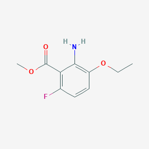 molecular formula C10H12FNO3 B13554540 Methyl 2-amino-3-ethoxy-6-fluorobenzoate 