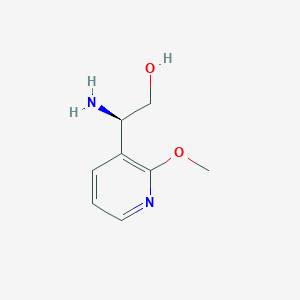 molecular formula C8H12N2O2 B13554691 (2R)-2-amino-2-(2-methoxypyridin-3-yl)ethan-1-ol 