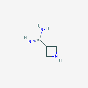 molecular formula C4H9N3 B13554707 Azetidine-3-Carboximidamide 