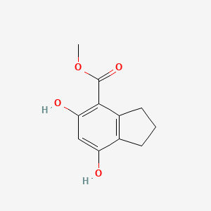 molecular formula C11H12O4 B1355472 4,6-Dihydroxy-7-methoxycarbonylindan 