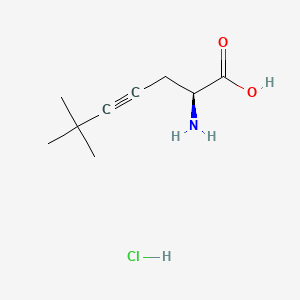 molecular formula C9H16ClNO2 B13554732 (2S)-2-amino-6,6-dimethylhept-4-ynoicacidhydrochloride 