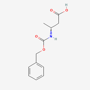 molecular formula C12H15NO4 B1355477 (R)-3-(((苄氧羰基)氨基)丁酸 CAS No. 67843-72-5