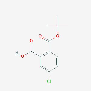 molecular formula C12H13ClO4 B13554786 2-[(Tert-butoxy)carbonyl]-5-chlorobenzoic acid 