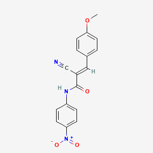molecular formula C17H13N3O4 B13554803 (2E)-2-cyano-3-(4-methoxyphenyl)-N-(4-nitrophenyl)prop-2-enamide 