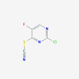 molecular formula C5HClFN3S B1355488 2-Chloro-5-fluoro-4-thiocyanopyrimidine CAS No. 112889-53-9