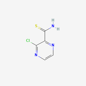 molecular formula C5H4ClN3S B13554919 3-Chloropyrazine-2-carbothioamide 